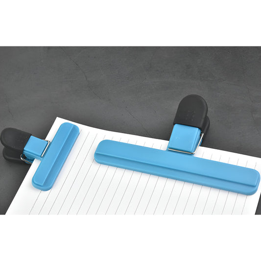 Cleste Multifunctional pentru Sigilarea Pungilor, Flippy, din Plastic, Mentine Alimentele Proaspete, 15x7.5 cm, Albastru-1