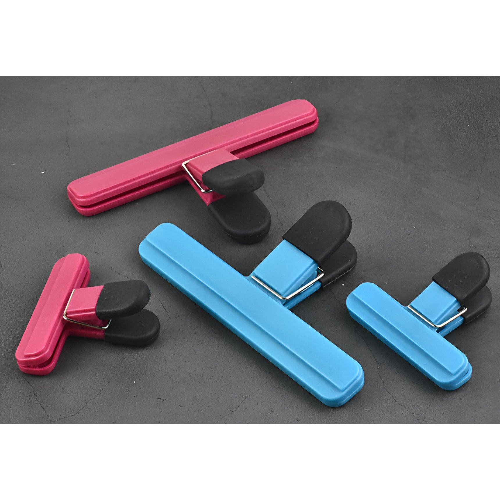 Cleste Multifunctional pentru Sigilarea Pungilor, Flippy, din Plastic, Mentine Alimentele Proaspete, 15x7.5 cm, Albastru-2