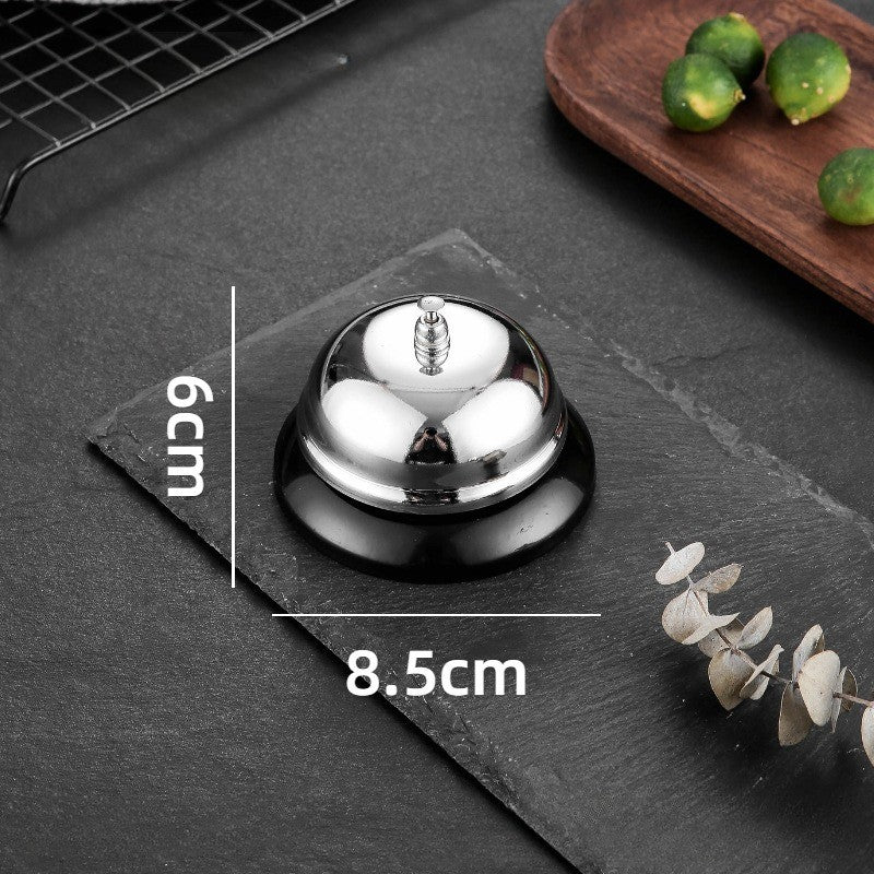 Clopotel sonerie metalica Flippy, pentru receptie hoteluri, baruri, restaurante, material metal si plastic, 6 x 8.5 cm, argintiu-1