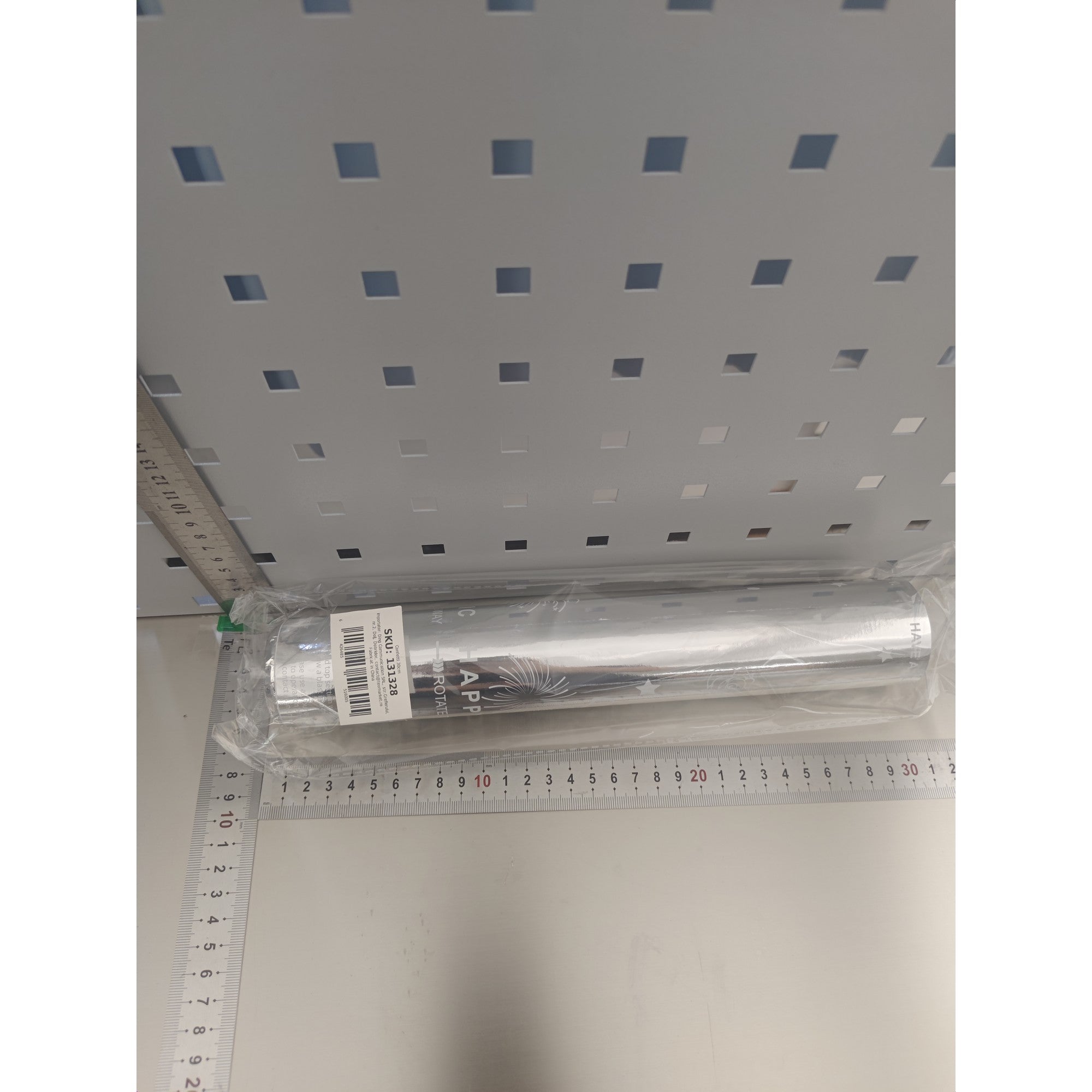 Tub Confetti, Flippy, pentru Party, Model Argintiu, 30 cm-1