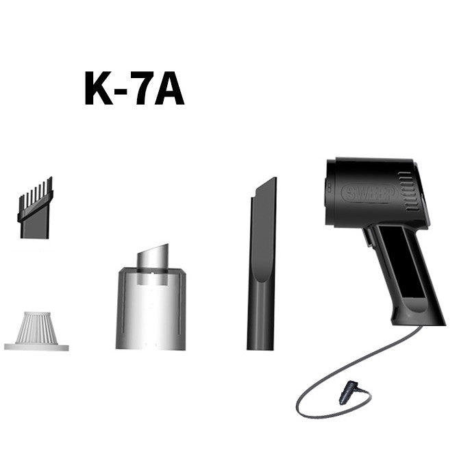 Aspirator Portabil Auto, Flippy, Tip Pistol K7A, Pentru Casa si Masina, Cablu Auto, 36 x 17 cm, Negru-3