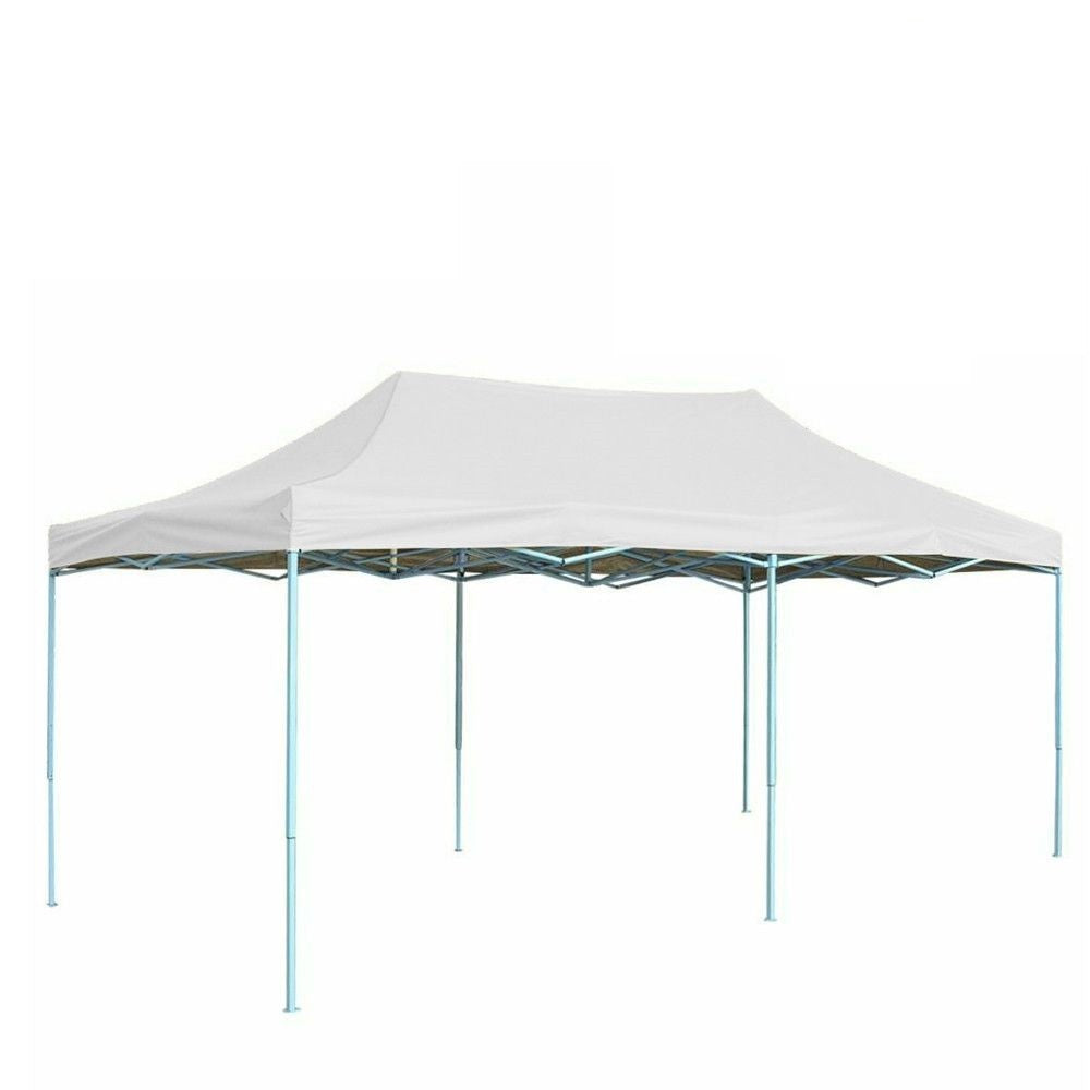 Cort Pavilion 3x6m Alb Pliabil Cadru Metal pentru Curte, Gradina, Evenimente-0