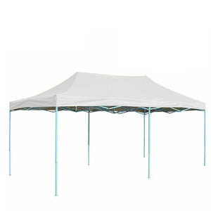 Cort Pavilion 3x6m Alb Pliabil Cadru Metal pentru Curte, Gradina, Evenimente-0