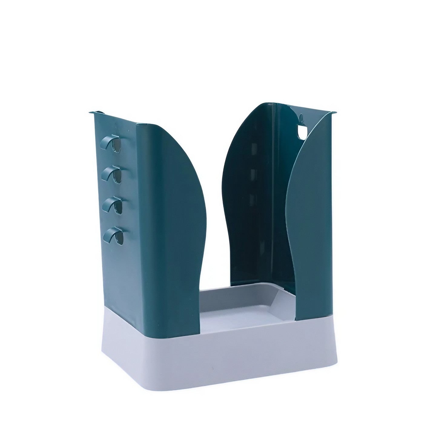 Cos de Gunoi Extensibil, Flippy, din Plastic, Reglabil, Pliabil, Versatil, pentru Bucatarie, Baie sau Birou, Cos Universal, 21x25x17 cm, Albastru Gri-0