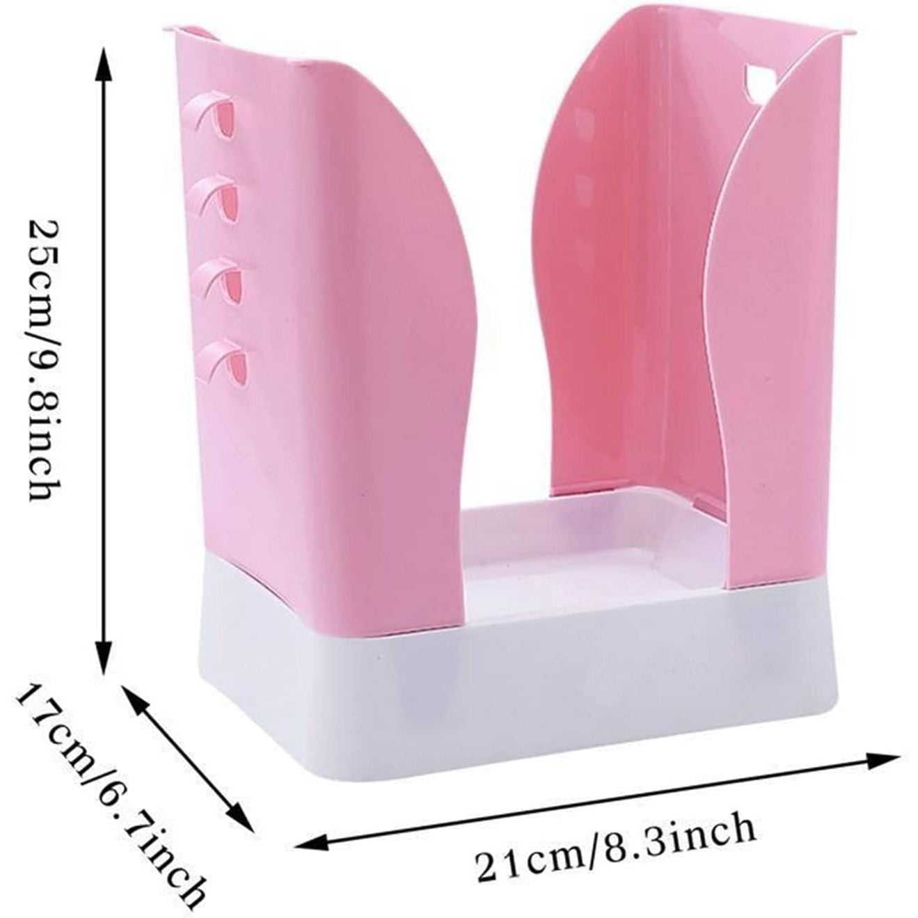 Cos de Gunoi Extensibil, Flippy, din Plastic, Reglabil, Pliabil, Versatil, pentru Bucatarie, Baie sau Birou, Cos Universal, 21x25x17 cm, Roz Alb-8
