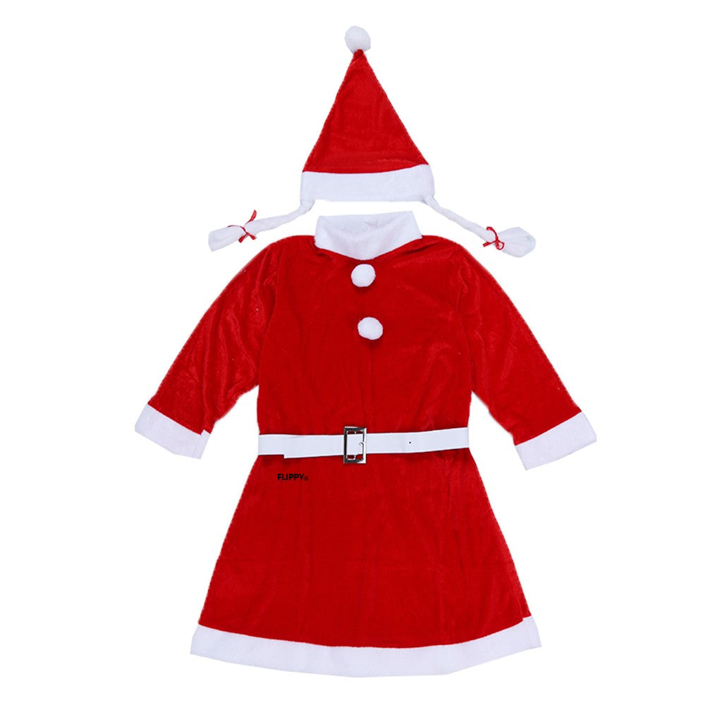 Costum Craciunita Flippy® Fata, 10-12 ani, 3 piese, Catifea-0