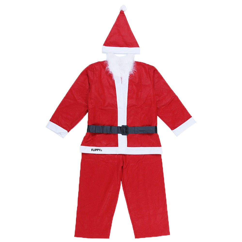 Costum Mos Craciun Flippy® Baiat, 10-12 ani, 5 piese, Polar-1