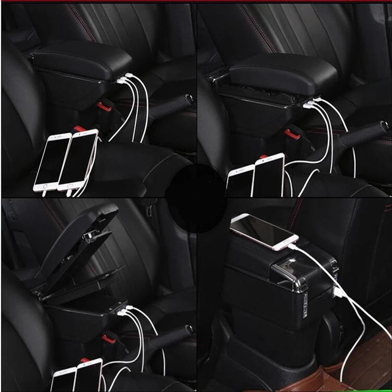 Cotiera auto Universala cu USB, iluminata LED-3