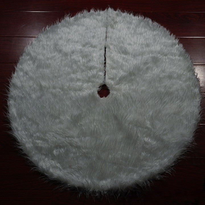 Covor pentru bradul de Craciun White Haipai, diametru 120 cm, blana cu o grosime 4 cm, alb-4