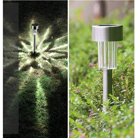Lampa solara LED de exterior pentru gradina Flippy, dispersor normal, 0.06W, Inox, 29 cm-3