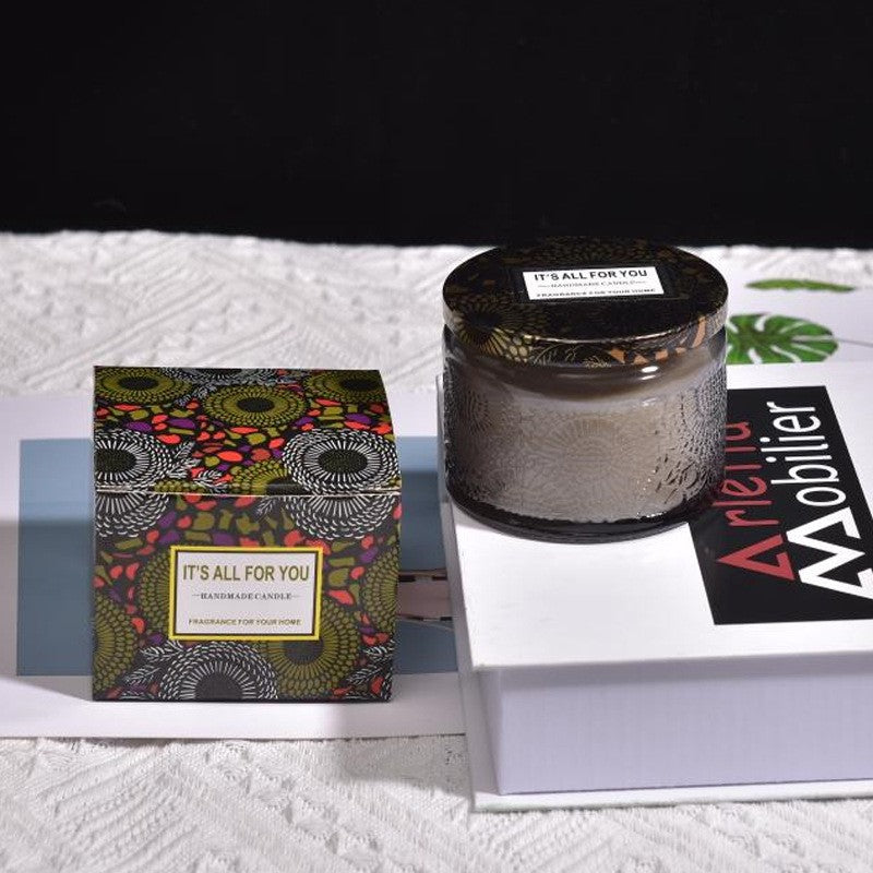 Lumanare Parfumata, Flippy, Model Borcan, Gri, Aroma de Lemn de Santal-0