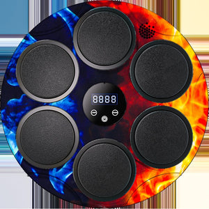 Jucarie de Boxat cu Muzica si Lumini, Flippy, Bluetooth, Incarcare USB, Aplicare cu Ventuze, 6 Tinte, 46x46x8 cm, 2000 g, Multicolor-0