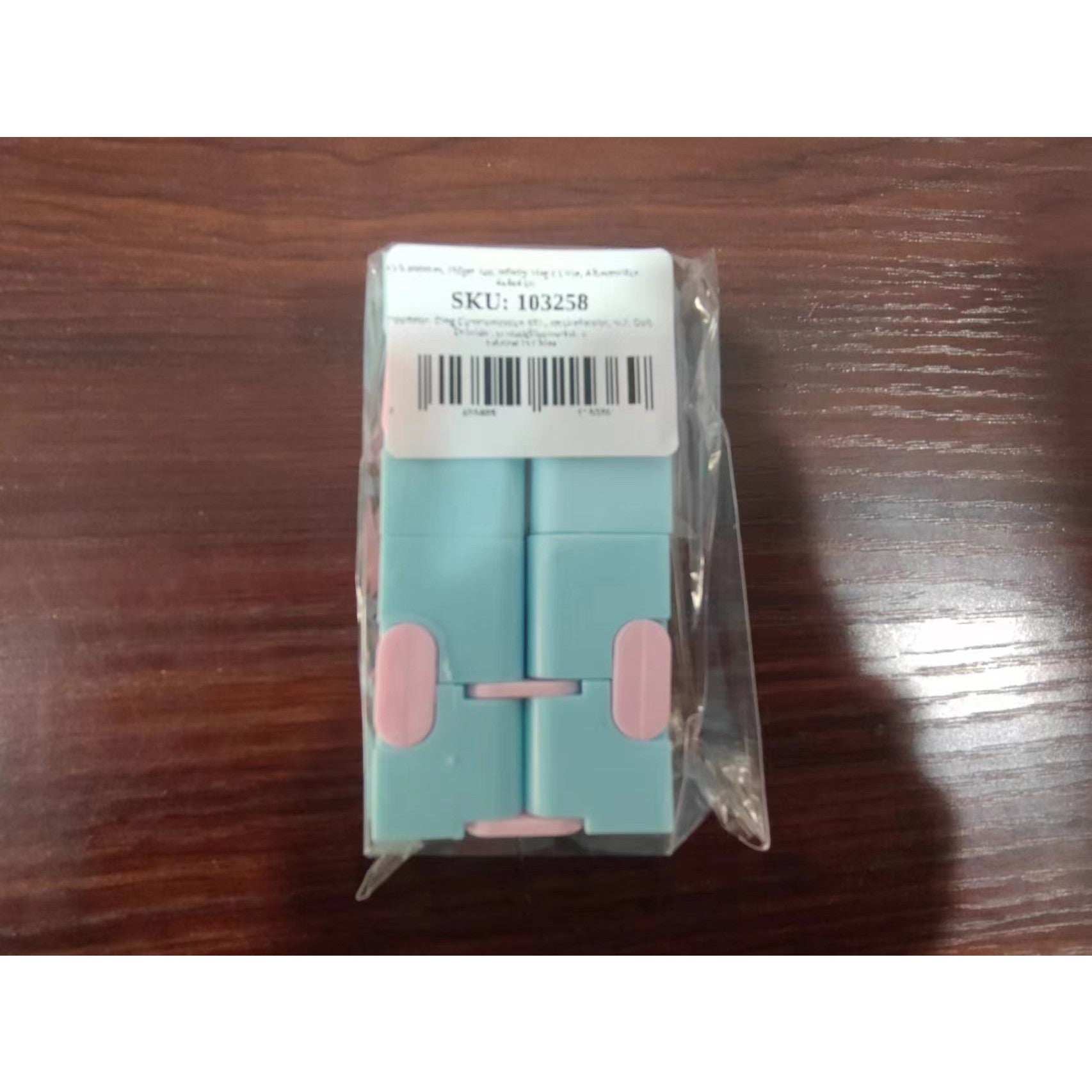 Cub antistres, Fidget Toy, Infinity Magic Cube, Albastru/Roz, 4x4x4 cm-6