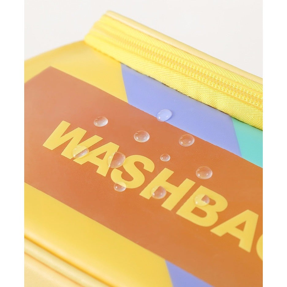 Geanta Cosmetice de Voiaj Flippy, Impermeabila, Translucidă Mata, 22 x 16 x 14 cm, Galben-8