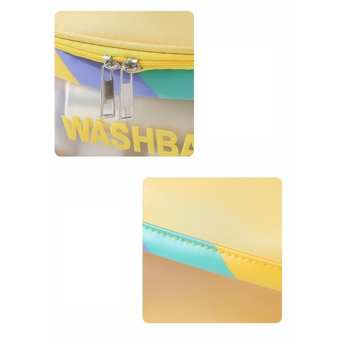 Geanta Cosmetice de Voiaj Flippy, Impermeabila, Translucidă Mata, 22 x 16 x 14 cm, Galben-11