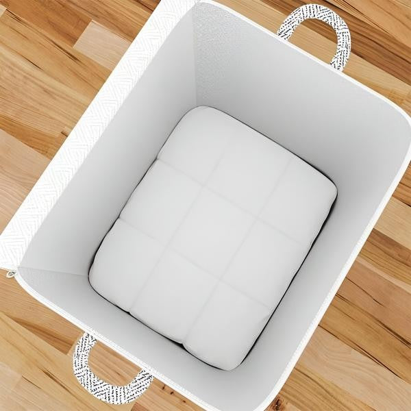 Cutie de Depozitare cu Fermoar, Flippy, Pliabila, Maner Ranforsat, Fermoar Rezistent, pentru Haine, Paturi, Plapumi, Perne, Lenjerii de Pat, Jucarii, 61x50x71 cm, 210 Litri, Gri-1