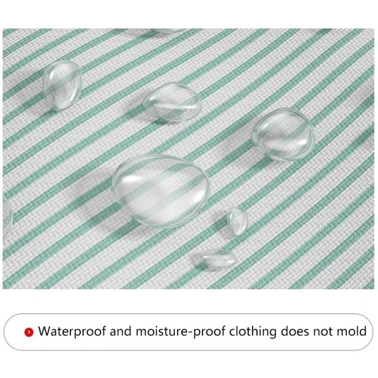 Cutie de Depozitare cu Fermoar, Flippy, Pliabila, Maner Ranforsat, Fermoar Rezistent, pentru Haine, Paturi, Plapume, Perne, Lenjerii de Pat, Jucarii, 50x40x50 cm, 100 Litri, in Dungi, Verde-4