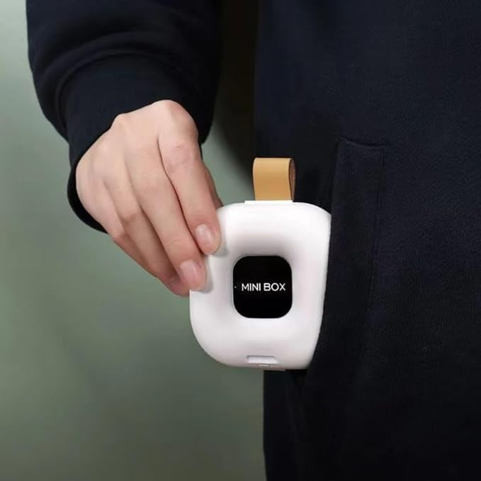 Cutie Depozitare Medicamente, Flippy, 4 Compartimente, Inchidere Etans, Portabila, Patrat, Alb/Negru, PP, 7.6x2.9x7.8 cm-3