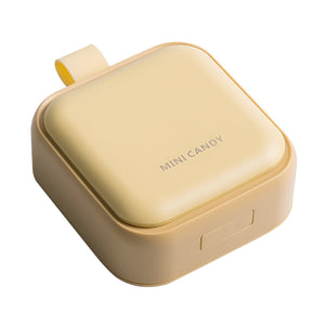 Cutie Depozitare Medicamente Mini, Flippy, 4 Compartimente, Inchidere Etans, Portabila, Patrat, Galben, PP, 7.5x7.5x3 cm-0