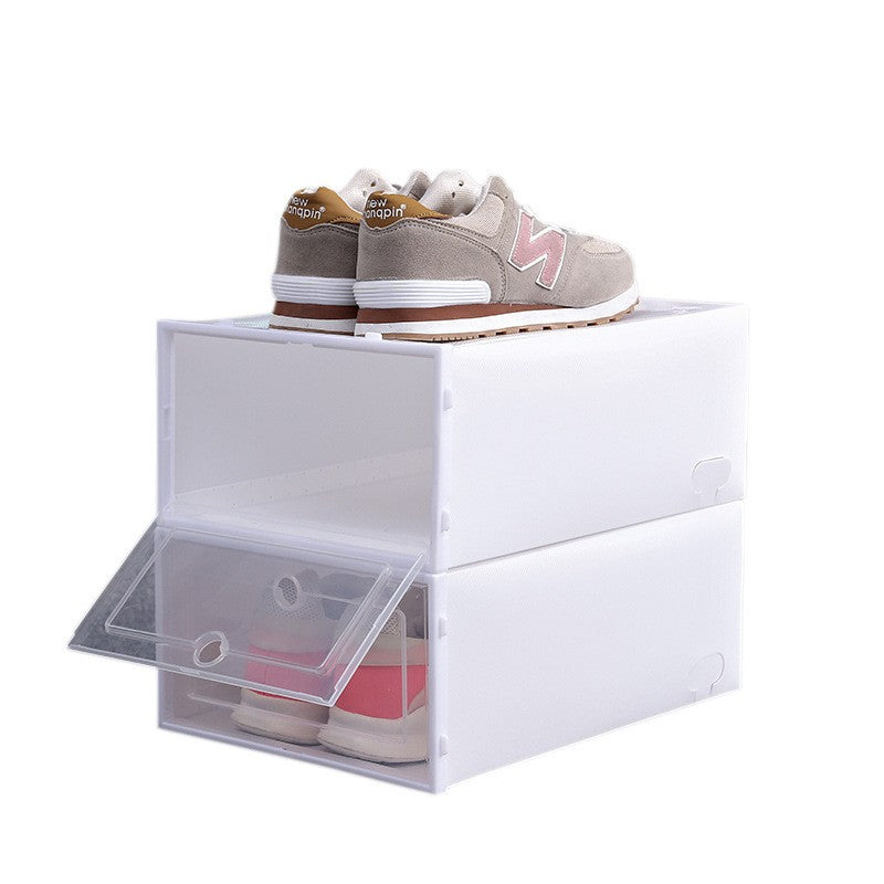 Cutie pentru Pantofi, Flippy, Tip Sertar, din Plastic, Stivuibila, Usa Frontala, 33 x 23 x 13 cm, Transparent-4