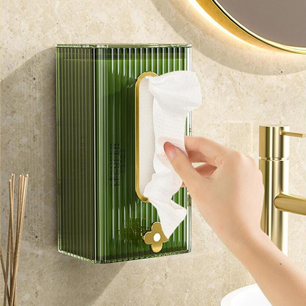 Cutie suport servetele eleganta Flippy, cu montare pe perete sau dulap, material plastic dur, 21.3 x 8.7 x 12 cm, verde-3