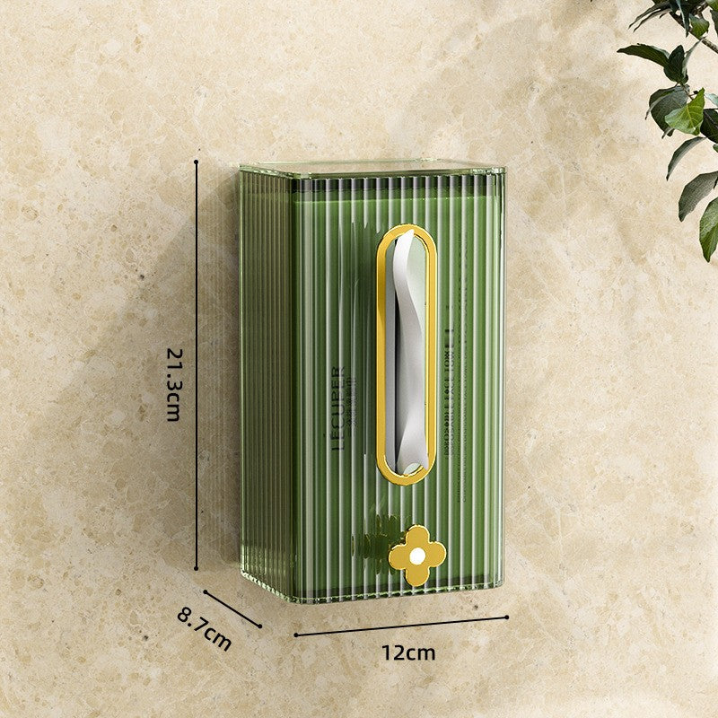 Cutie suport servetele eleganta Flippy, cu montare pe perete sau dulap, material plastic dur, 21.3 x 8.7 x 12 cm, verde-6