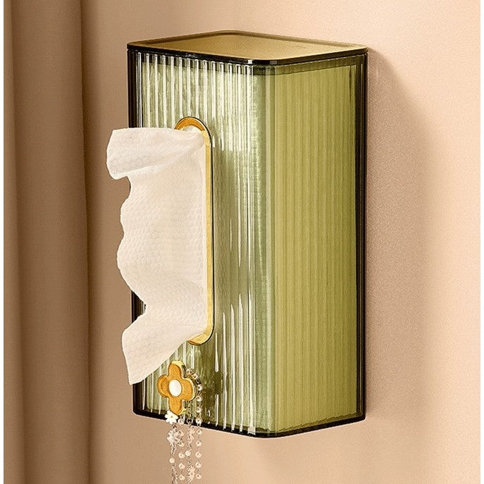 Cutie suport servetele eleganta Flippy, cu montare pe perete sau dulap, material plastic dur, 21.3 x 8.7 x 12 cm, verde-7