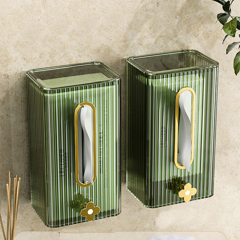 Cutie suport servetele eleganta Flippy, cu montare pe perete sau dulap, material plastic dur, 21.3 x 8.7 x 12 cm, verde-8