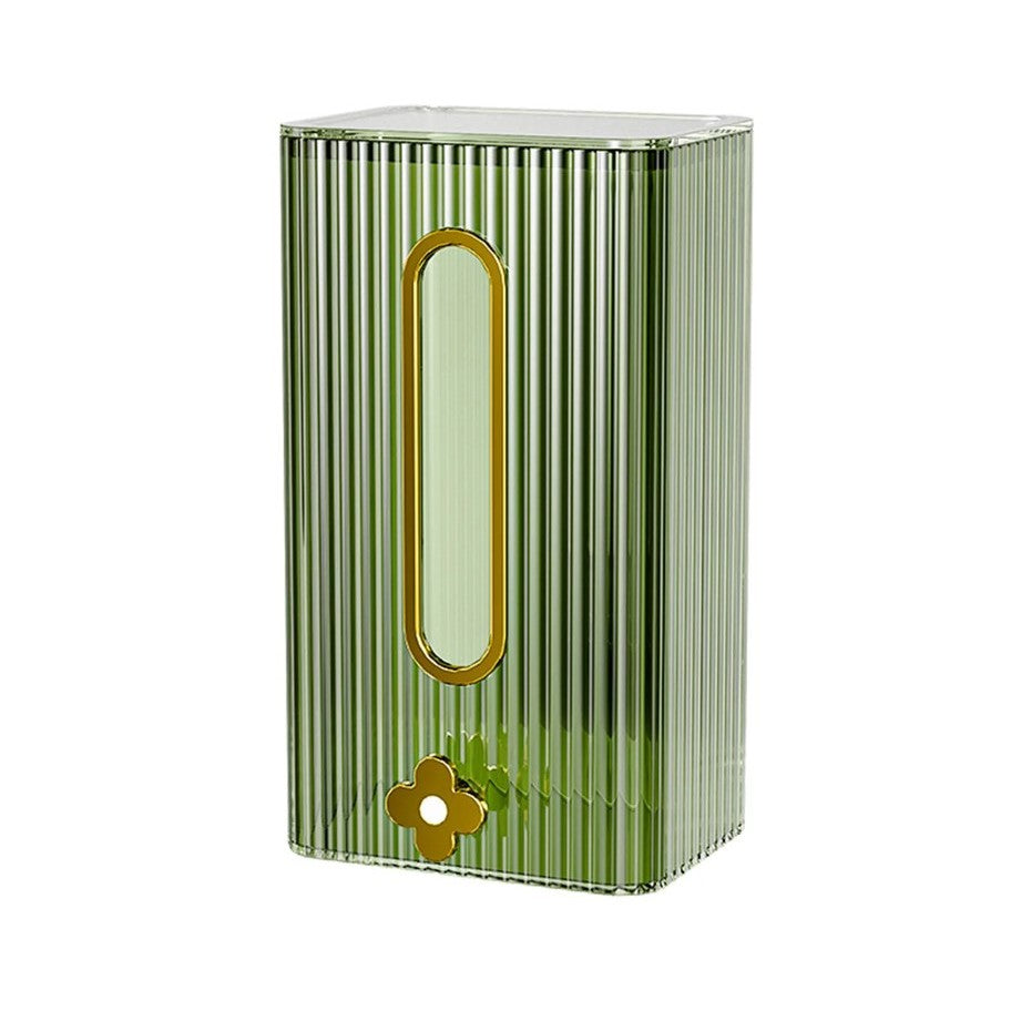 Cutie suport servetele eleganta Flippy, cu montare pe perete sau dulap, material plastic dur, 21.3 x 8.7 x 12 cm, verde-0