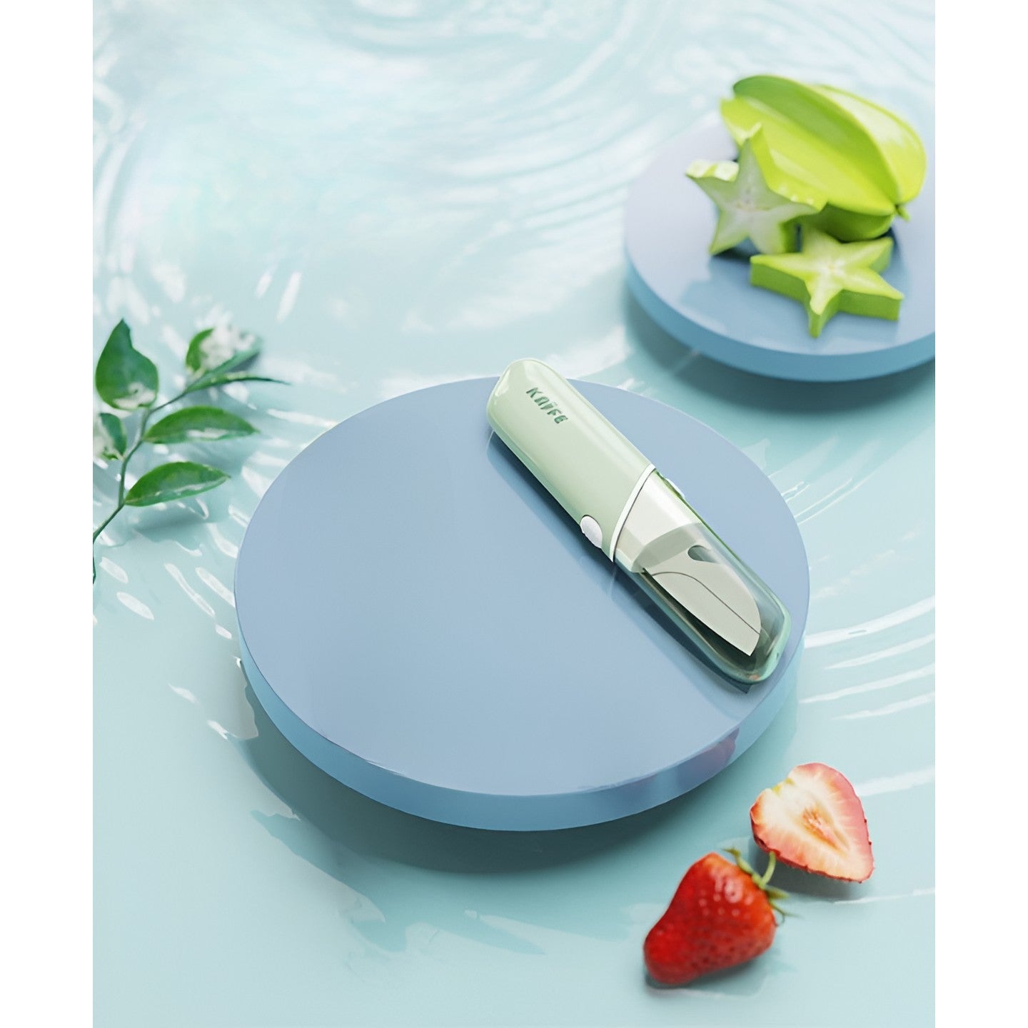 Cutit de Fructe Multifunctional, Flippy, Razatoare, Curatator Fructe-Legume, Deschizator de Sticle, 18.1x3.8x2cm, Verde-2