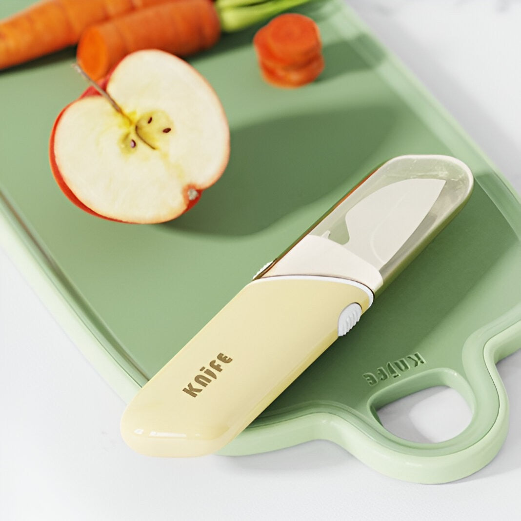 Cutit de Fructe Multifunctional, Flippy, Razatoare, Curatator Fructe-Legume, Deschizator de Sticle, 18.1x3.8x2cm, Galben-1