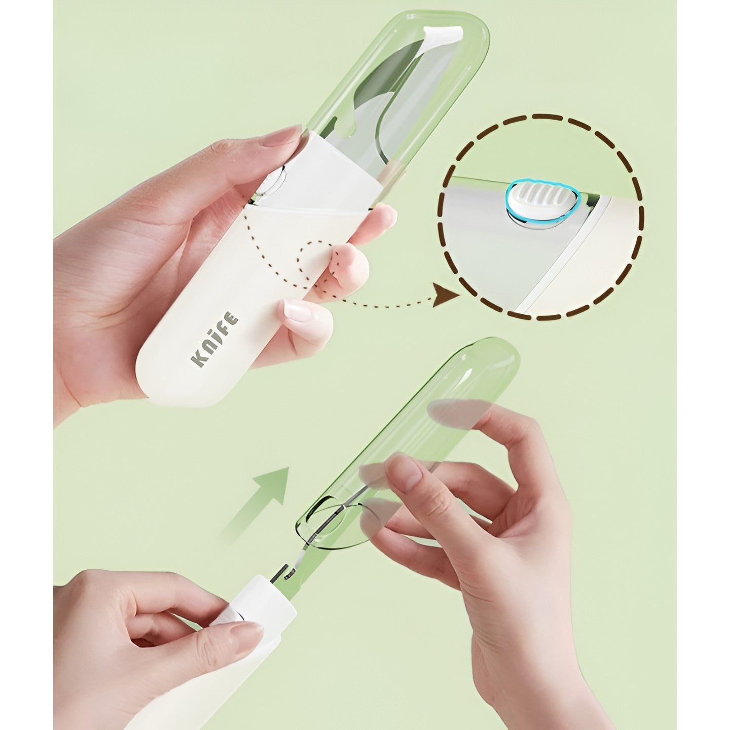 Cutit de Fructe Multifunctional, Flippy, Razatoare, Curatator Fructe-Legume, Deschizator de Sticle, 18.1x3.8x2cm, Alb-1