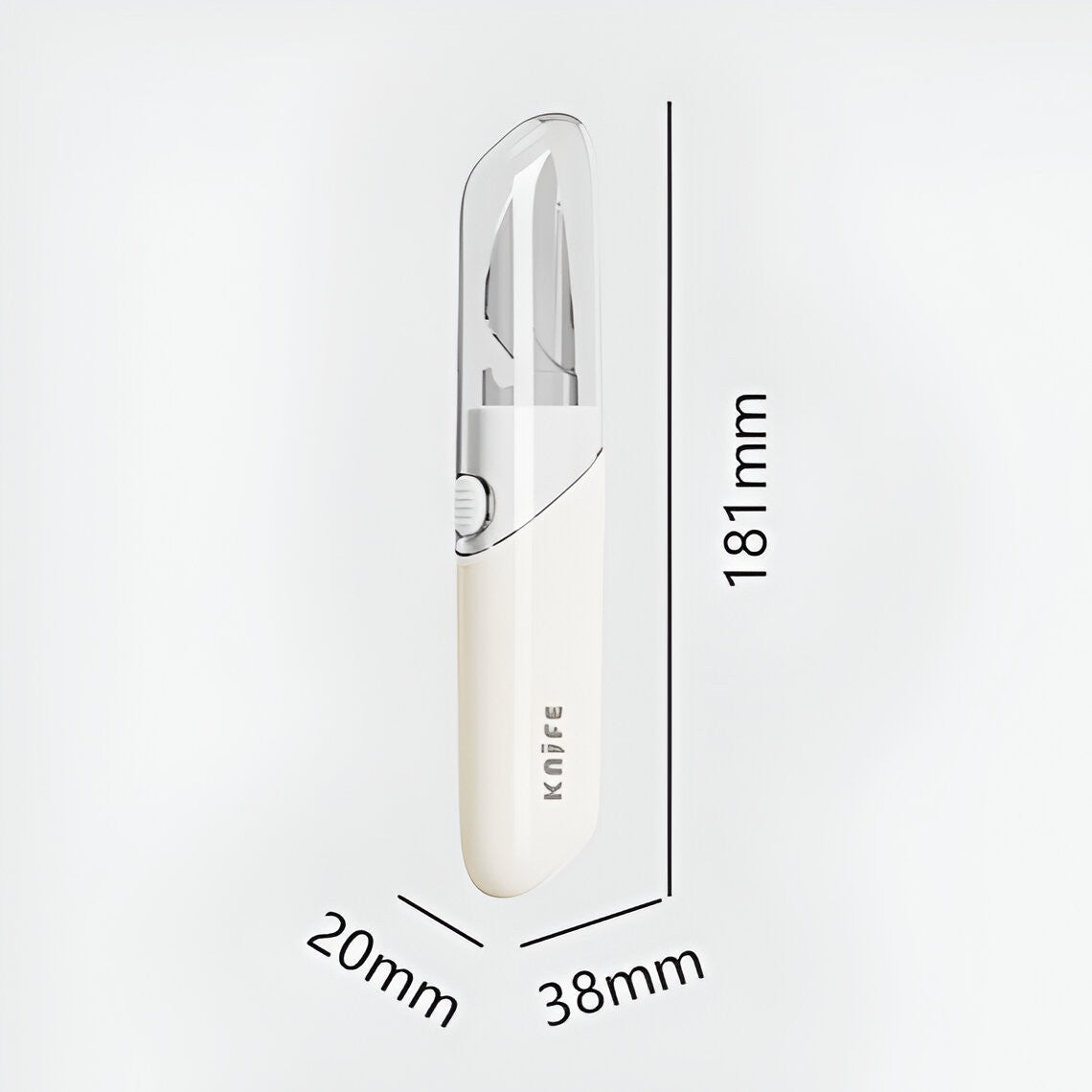 Cutit de Fructe Multifunctional, Flippy, Razatoare, Curatator Fructe-Legume, Deschizator de Sticle, 18.1x3.8x2cm, Alb-2