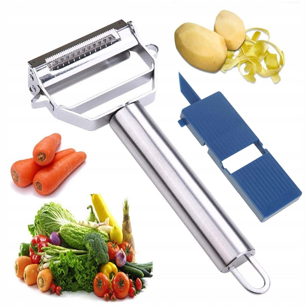 Curățător pentru Legume sau Fructe 2 în 1 - Decojitor și Răzătoare