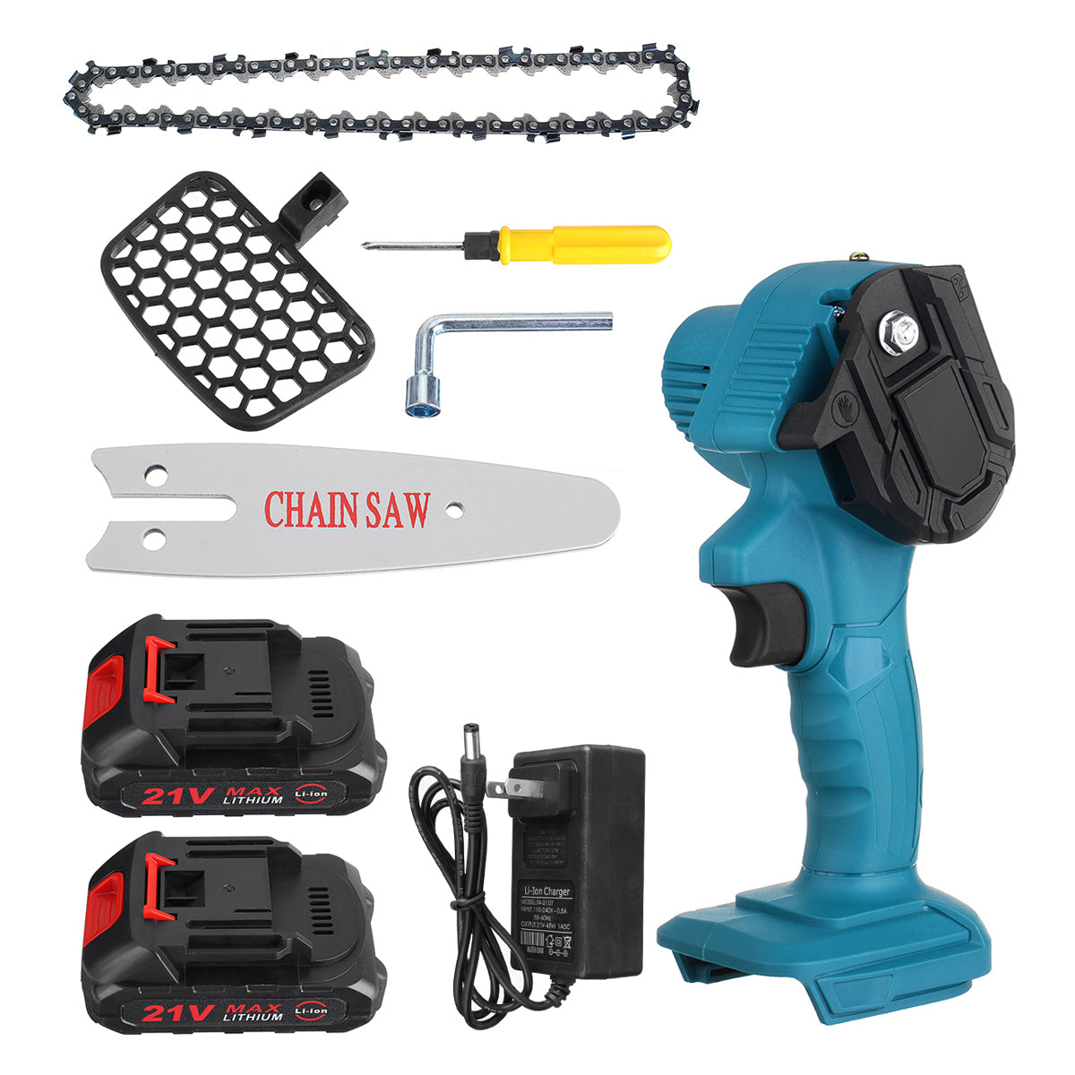 Mini Fierăstrău electric fără fir, cu 2 acumulatori 24V