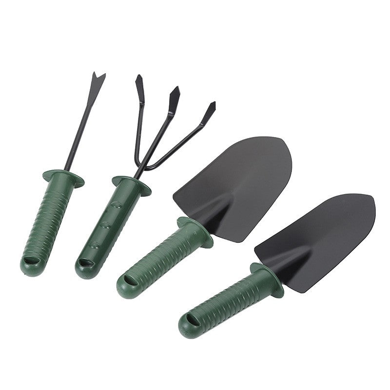 Set 4 Unelte de Gradina Flippy, pentru Plantare Prelucrare Sol si Ingrijire Plante, Material PVC si cardboard, 25 x 8.5 cm, verde-0