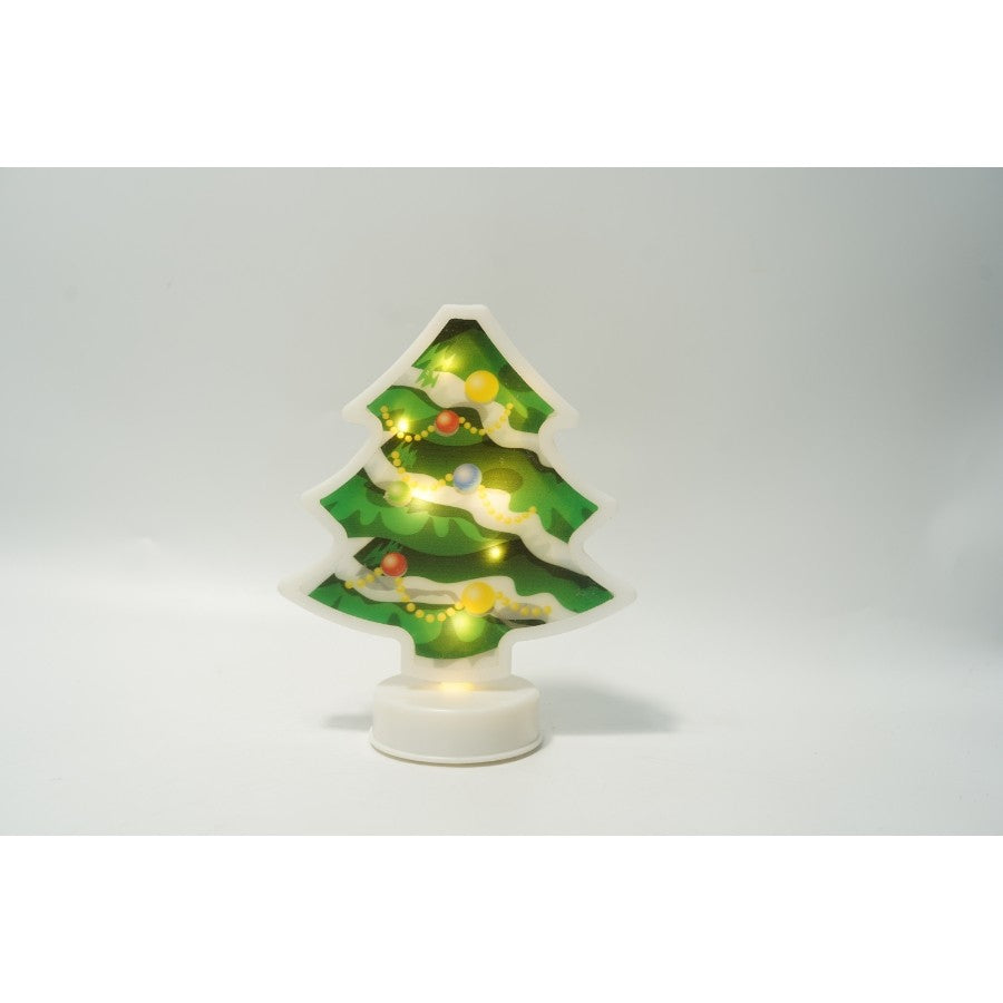Decoratiune luminoasa 3D, Tip brad, cu baterii-2
