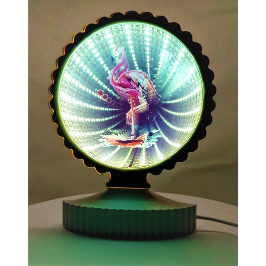 Decoratiune Luminoasa cu Cablu USB Model Flamingo Alb Rece 17 cm-1