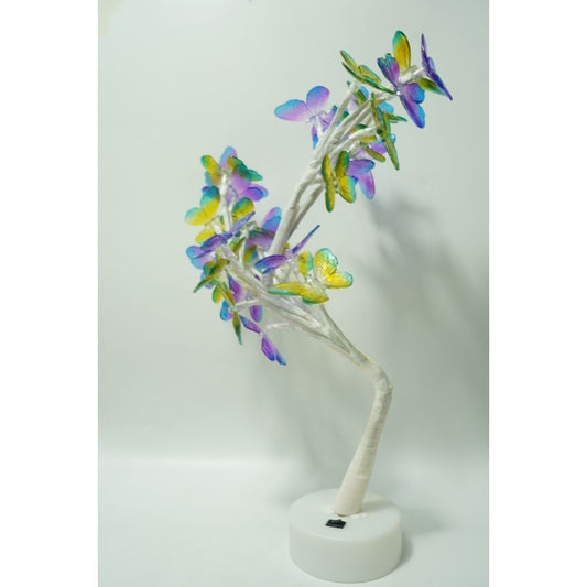 Decoratiune luminoasa, Flippy, Tip copac cu fluturi, cu baterii/USB-1
