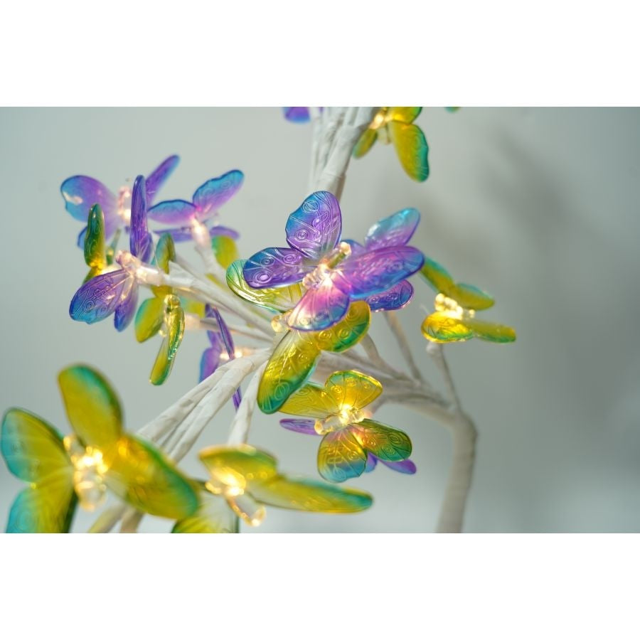 Decoratiune luminoasa, Flippy, Tip copac cu fluturi, cu baterii/USB-4