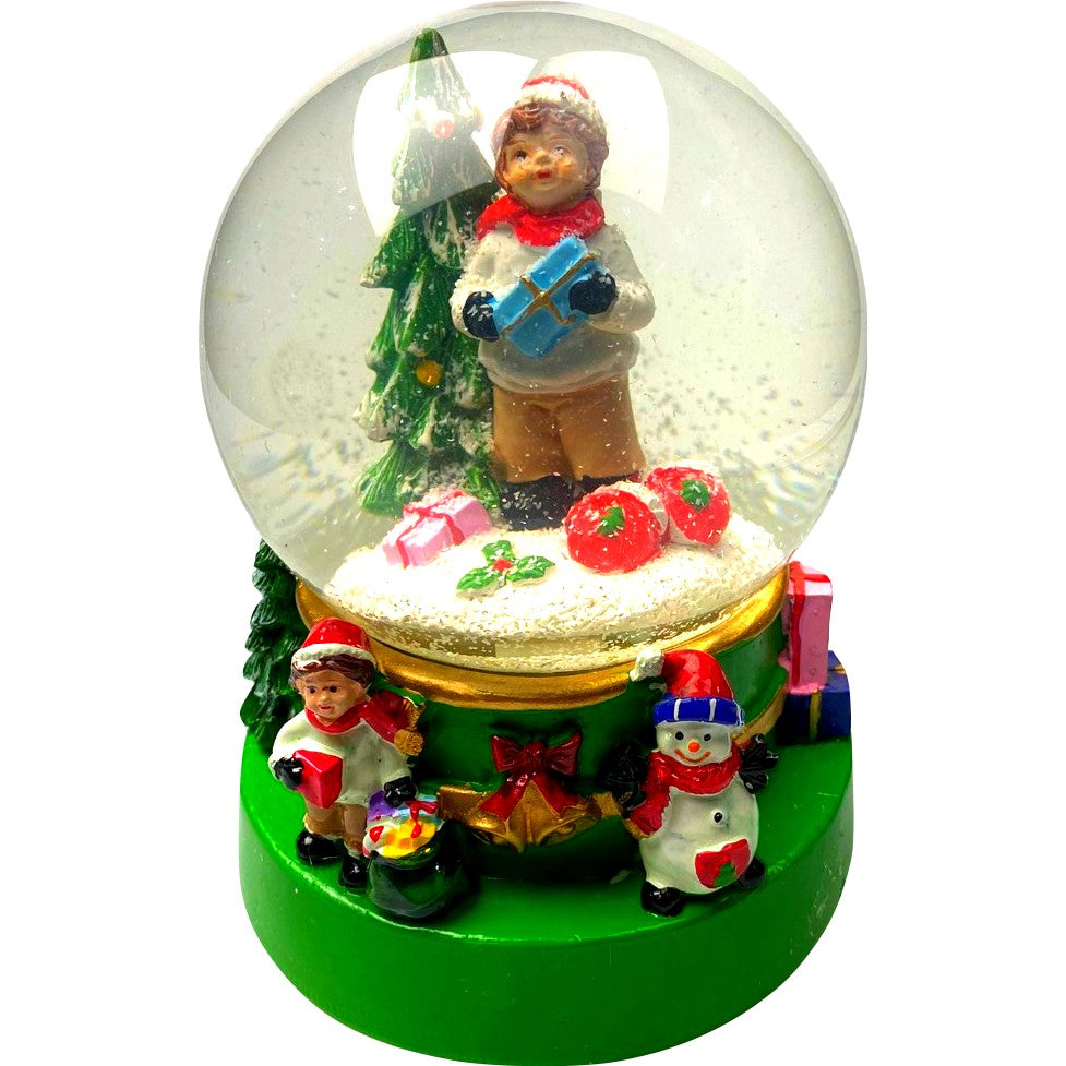 Decoratiune muzicala glob cu zapada, cu lumini si muzica, Mos Craciun, 15.5 cm, multicolor-3