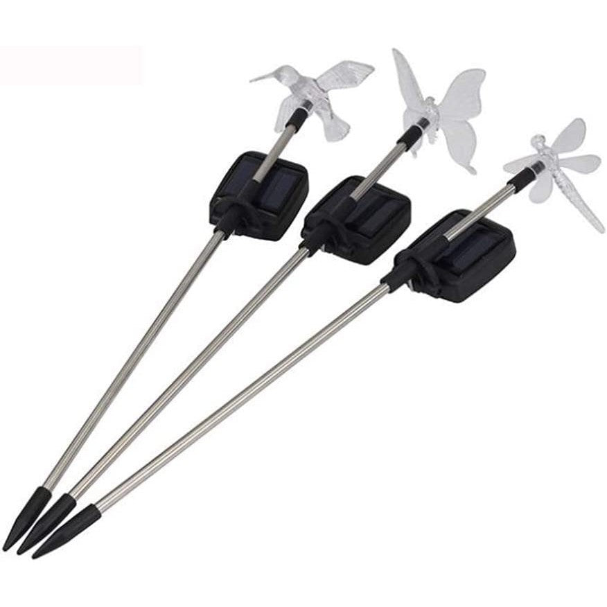 Set 3 Lampi Solare LED tip pasare-fluture-libelula, Inaltime 43 cm, Flippy, Multicolor-8
