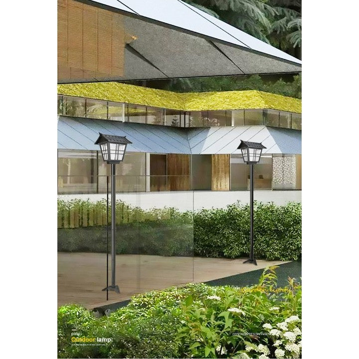 Lampa solara de tip stalp pentru gradina, Flippy, Alb Rece-2