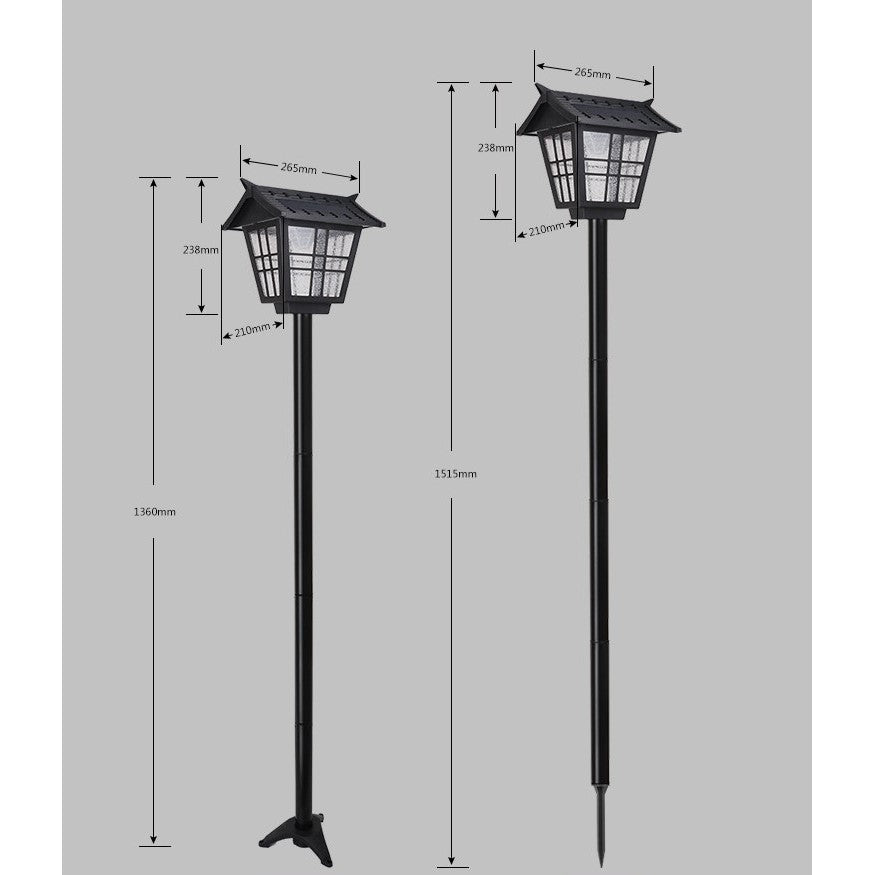 Lampa solara de tip stalp pentru gradina, Flippy, Alb Rece-3