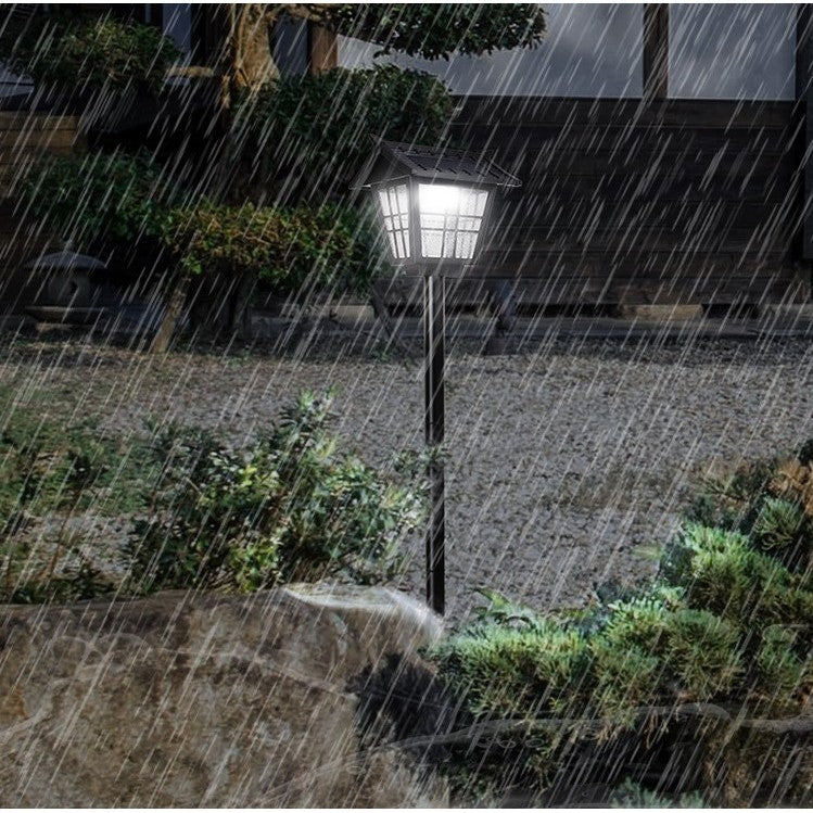 Lampa solara de tip stalp pentru gradina, Flippy, Alb Rece-6