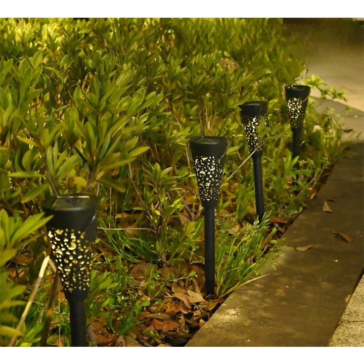 Decorațiune solară pentru grădină, Flippy, tip torță alb cald-2