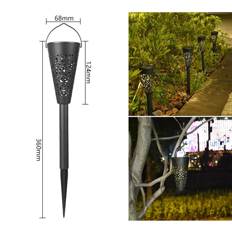Decorațiune solară pentru grădină, Flippy, tip torță alb cald-7