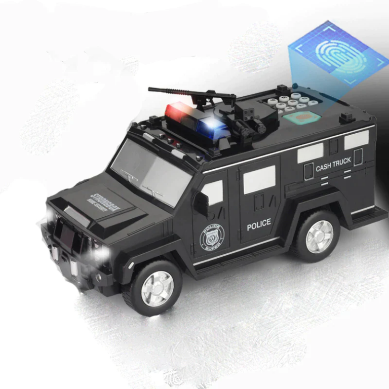Pusculita Electronica Inteligenta pentru Copii - Masina de Politie, Cifru si Amprenta
