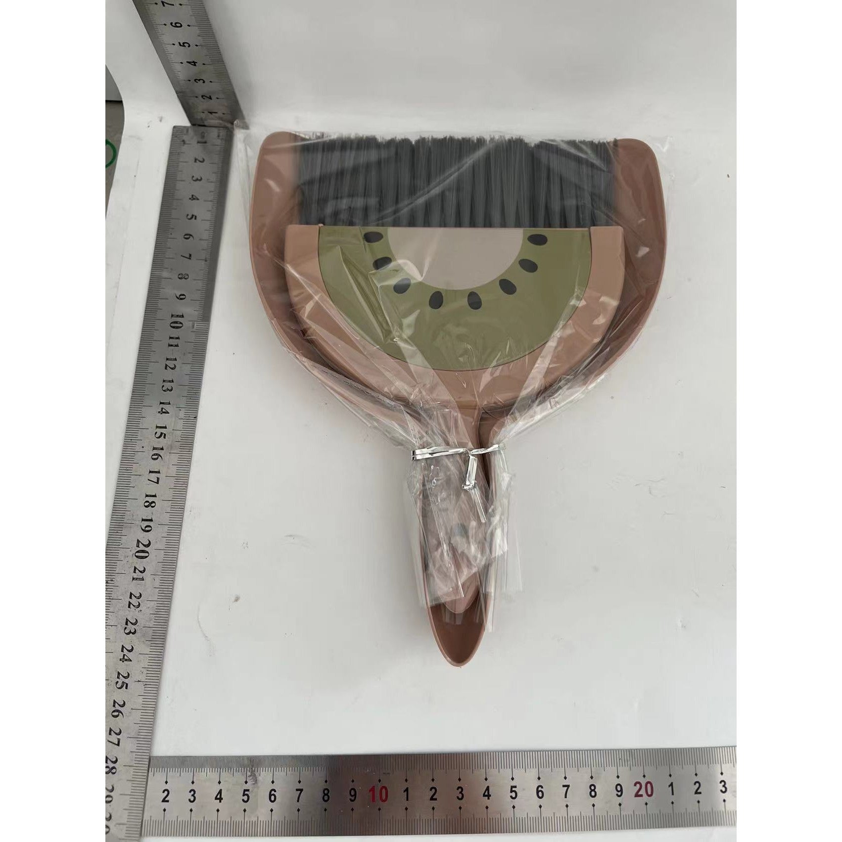 Set Mini Matura si Faras, Flippy, Uz Casnic, pentru Birou, Bucatarie, Casa, Model Kiwi, Maro-Verde-1