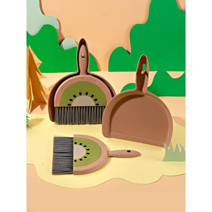 Set Mini Matura si Faras, Flippy, Uz Casnic, pentru Birou, Bucatarie, Casa, Model Kiwi, Maro-Verde-0